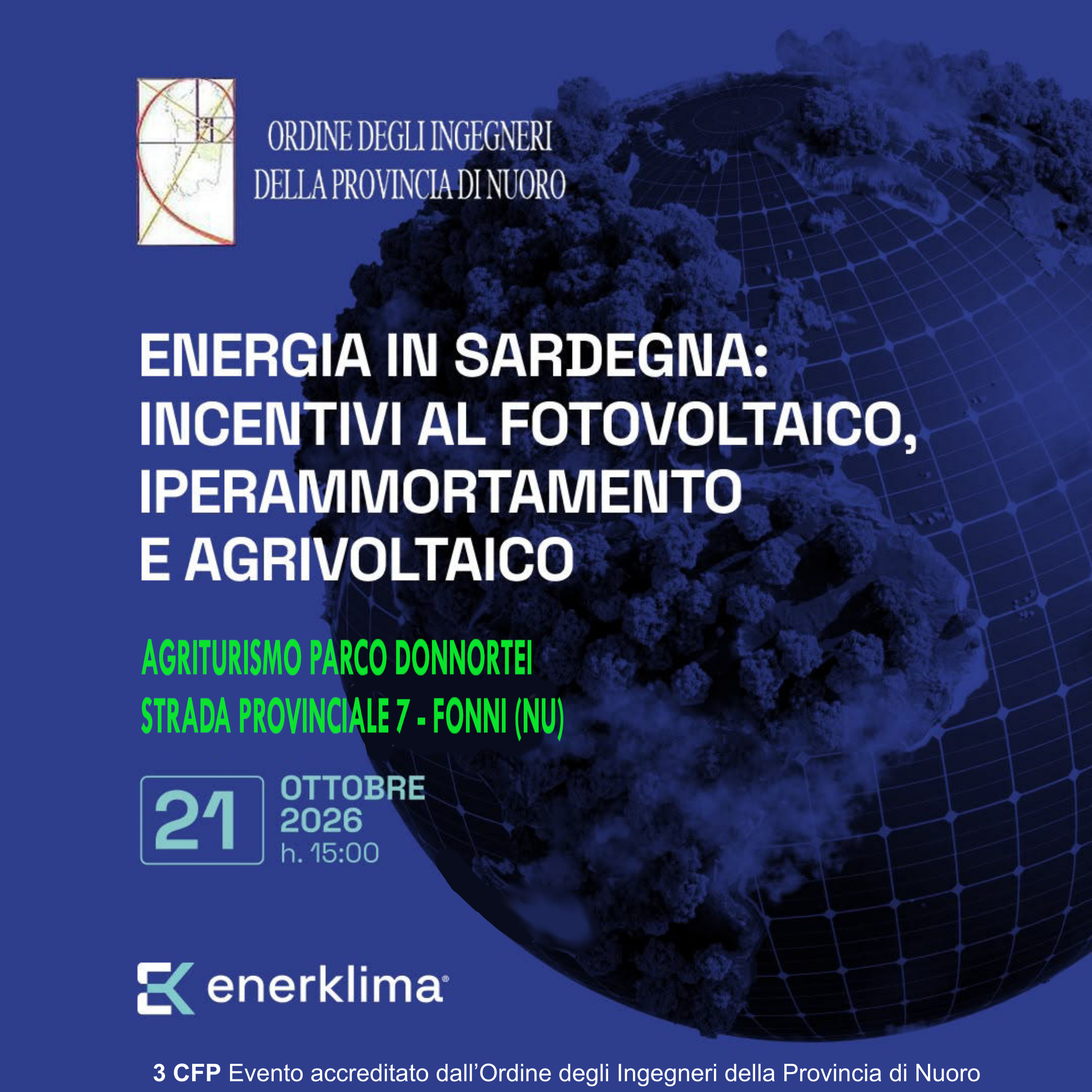 SEMINARIO: ENERGIA IN SARDEGNA: INCENTIVI AL FOTOVOLTAICO, IPERAMMORTAMENTO E AGRIVOLTAICO